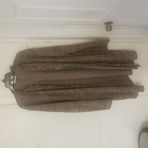 Zara tweed long sleeve long jacket size xl